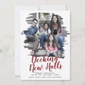 Penseel rood Verbindend Nieuwe Hallen Bewegend Aan Feestdagenkaart (Voorkant)