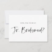 Penseel roze laat je mijn Jr Bridesmaid zijn Kaart (Voorkant)