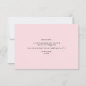 Penseel roze laat je mijn Jr Bridesmaid zijn Kaart (Achterkant)