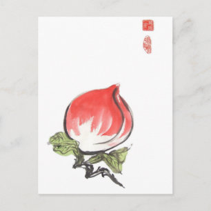 Penseel roze penseel briefkaart