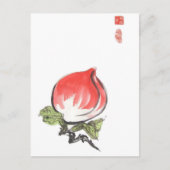 Penseel roze penseel briefkaart (Voorkant)