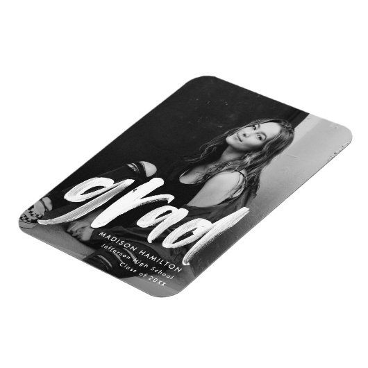 Penseel Script Afstudeerder Afstuderen foto Magneet (Linkerzijde)