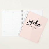 Penseel Script Calligraphy Girly Blush Pink Planne Planner (Display)