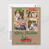 Penseel Script Craft Tape-kerstboomwagen Briefkaart (Voorkant / Achterkant)