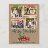 Penseel Script Craft Tape-kerstboomwagen Briefkaart (Voorkant)