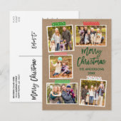 Penseel Script Craft Tape Merry-kerstkraft Briefkaart (Voorkant / Achterkant)