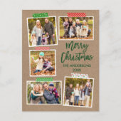 Penseel Script Craft Tape Merry-kerstkraft Briefkaart (Voorkant)