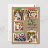 Penseel Script Craft Tape Merry-kerstkraft Briefkaart (Voorkant / Achterkant)