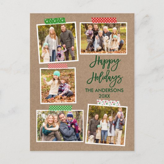 Penseel Script Craft Tape Merry-kerstkraft Briefkaart (Voorkant)