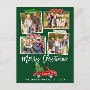 Penseel Script Craft Tape met kerstrood handje Briefkaart