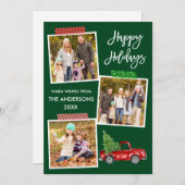 Penseel Script Craft Tape  Red Truck Feestdagenkaart (Voorkant / Achterkant)