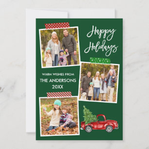 Penseel Script Craft Tape  Red Truck Feestdagenkaart