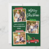 Penseel Script Craft Tape Red Truck Kerstmis Feestdagenkaart (Voorkant)