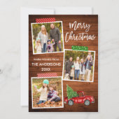 Penseel Script Craft Tape Wood met kerstmis Feestdagenkaart (Voorkant)