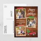 Penseel Script Craft Tape Wood  Truck Holiday Briefkaart (Voorkant / Achterkant)