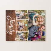 Penseel Script Family 4 Foto Rustic Wood Print Legpuzzel (Horizontaal)