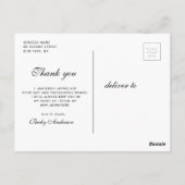 Penseel script foto overlay afstuderen dank u briefkaart (Achterkant)