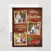 Penseel script geplakt tapehout kerstmis briefkaart (Voorkant / Achterkant)