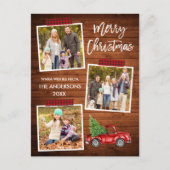 Penseel script geplakt tapehout kerstmis briefkaart (Voorkant)