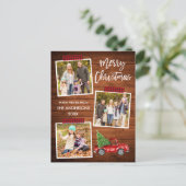 Penseel script geplakt tapehout kerstmis briefkaart (Staand voorkant)