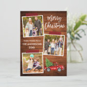 Penseel script geplakt tapehout kerstmis feestdagenkaart (Staand voorkant)