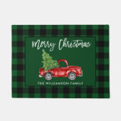 Penseel Script Green Pset Kerstmis  Truck Deurmat (Voorkant)
