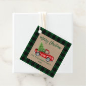 Penseel Script Green Pset Kraft-kersttruck Bedankjes Labels (In situ)