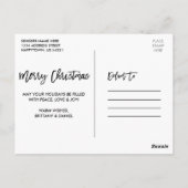 Penseel Script Green Pset Weddenschap met kerstmis Briefkaart (Achterkant)