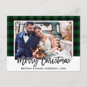 Penseel Script Green Pset Weddenschap met kerstmis Briefkaart