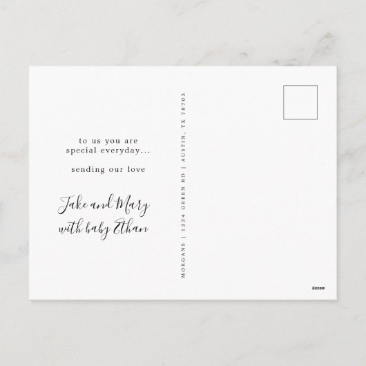 Penseel script knuffels en kussen Foto Briefkaart (Achterkant)