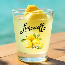Penseel Script Limoncello Waterverf Lemons Shot Glas