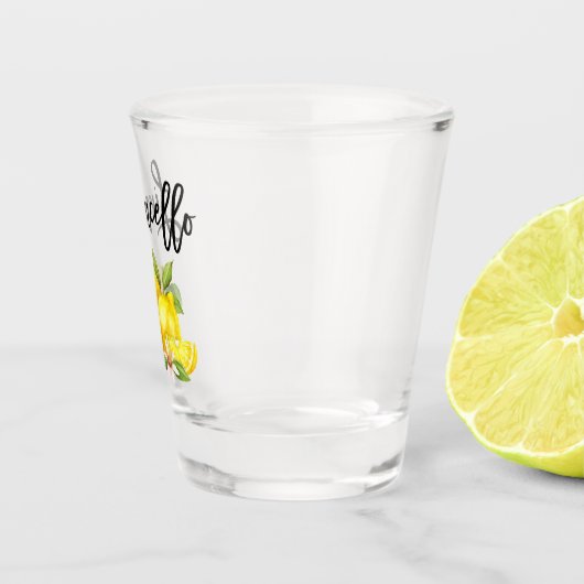 Penseel Script Limoncello Waterverf Lemons Shot Glas (Rechts)