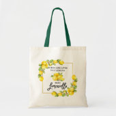 Penseel Script Limoncello Waterverf Lemons Tote Bag (Voorkant)