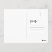 Penseel Script Modern We hebben een gehuwde paarse Briefkaart (Achterkant)