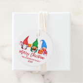 Penseel Script Red Merry Waterverf Gnomes Bedankjes Labels (In situ)