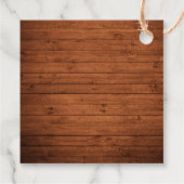 Penseel Script  Red Truck Wood Kerstmis Bedankjes Labels (Achterkant)