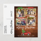 Penseel Script-tapedrukbus met kerstmis Briefkaart (Voorkant / Achterkant)