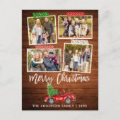 Penseel Script-tapedrukbus met kerstmis Briefkaart (Voorkant)