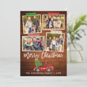 Penseel Script-tapedrukbus met kerstmis Feestdagenkaart (Staand voorkant)