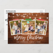 Penseel Script-tapedrukhout met kerstmis Briefkaart (Voorkant / Achterkant)