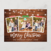 Penseel Script-tapedrukhout met kerstmis Briefkaart (Voorkant)