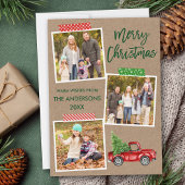 Penseel Script-tapetapewagen kerstkraft Feestdagenkaart