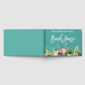 Penseel Script Tropical Floral Family Beach House Gastenboek (Volledig)