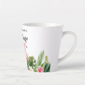 Penseel Script Tropical Floral Family Beach House Latte Mok (Rechts)