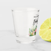 Penseel Script Tropical Floral Family Beach House Shot Glas (Links)