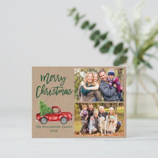 Penseel Script  Truck 2 Briefkaart (Staand voorkant)