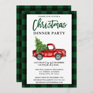 Penseel Script Truck Green Pset Kerstparty Kaart