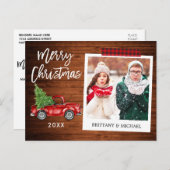 Penseel Script Truck Instant Photo Tape Kerstmis Briefkaart (Voorkant / Achterkant)