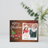 Penseel Script Truck Instant Photo Tape Kerstmis Briefkaart (Staand voorkant)