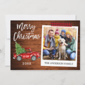 Penseel Script Truck Wood Craft Tape Instant Photo Feestdagenkaart (Voorkant)